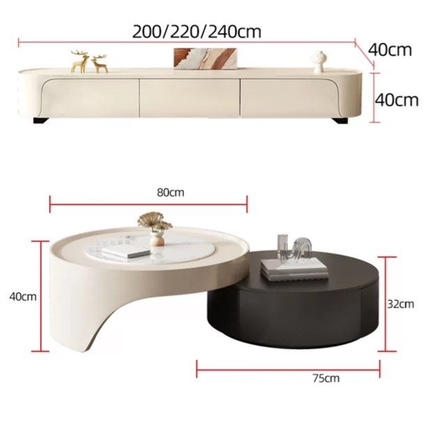 THRAWN Modern TV Console & Coffee Table