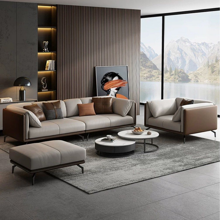 TAVELLO Modern Genuine Leather Sofa