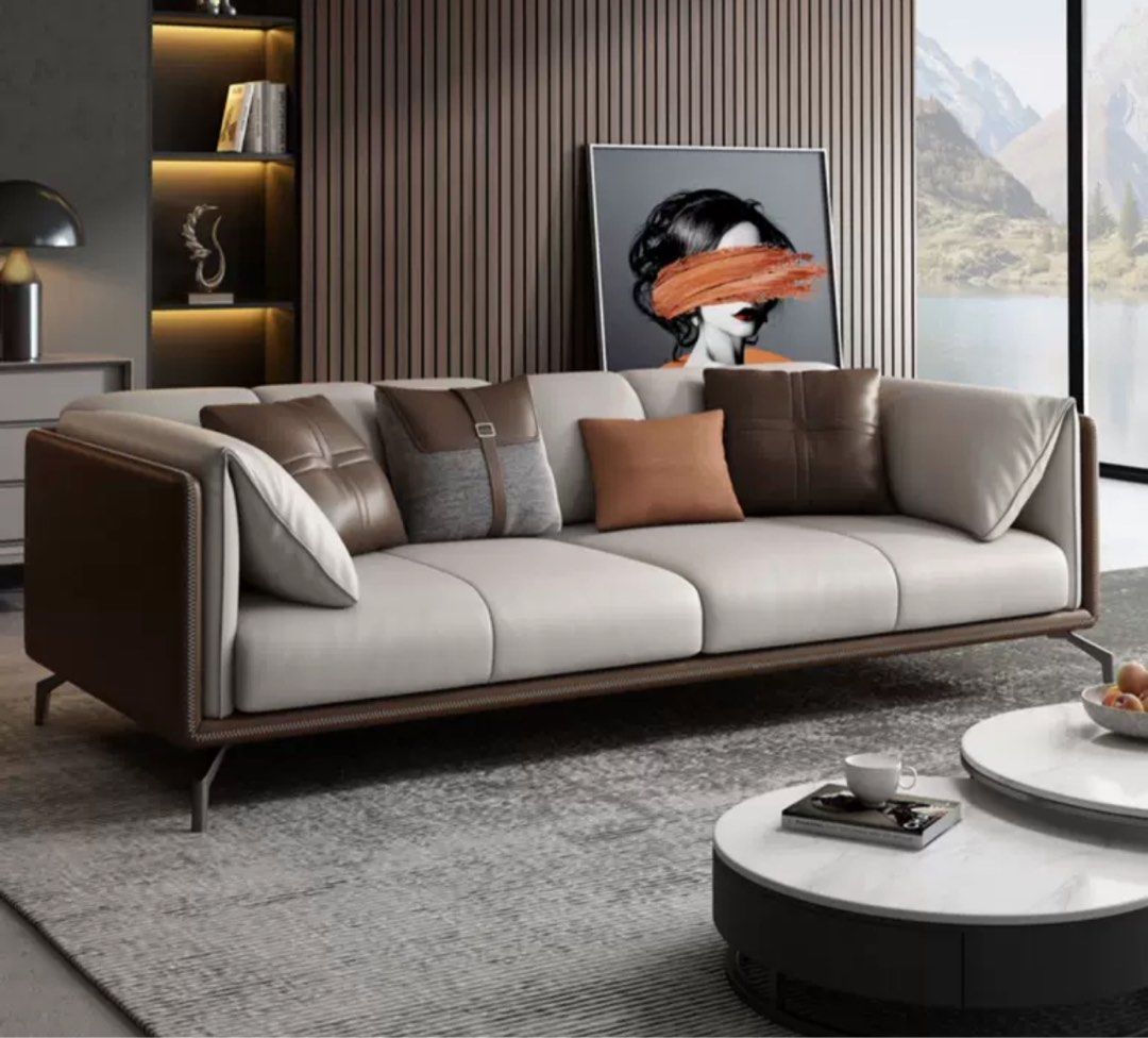 TAVELLO Modern Genuine Leather Sofa