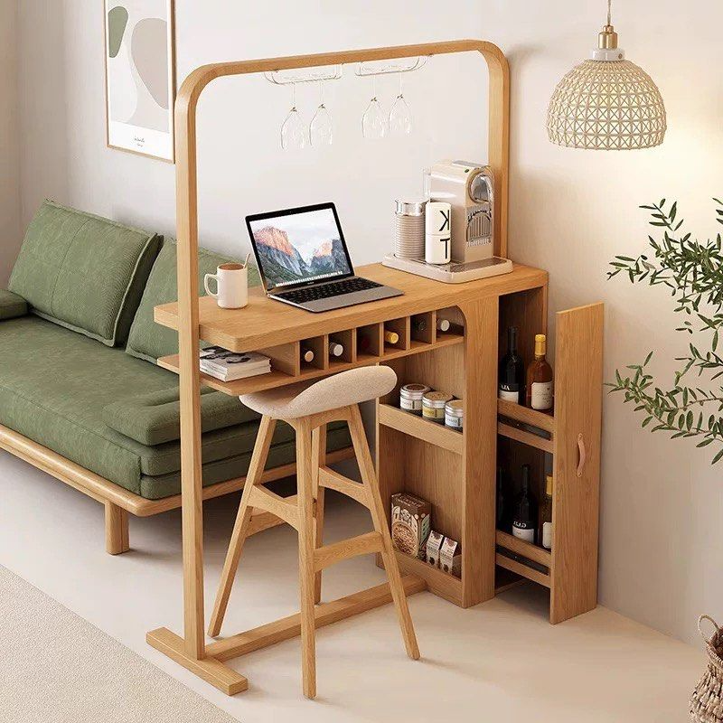 RYO Japandi Solid Wood Bar Table