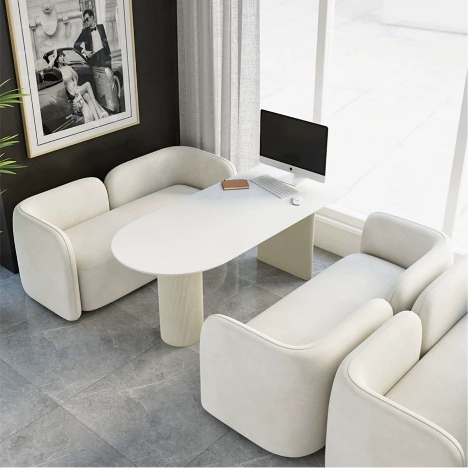 RUIZ Modern Sintered Stone Dining Table & Bench