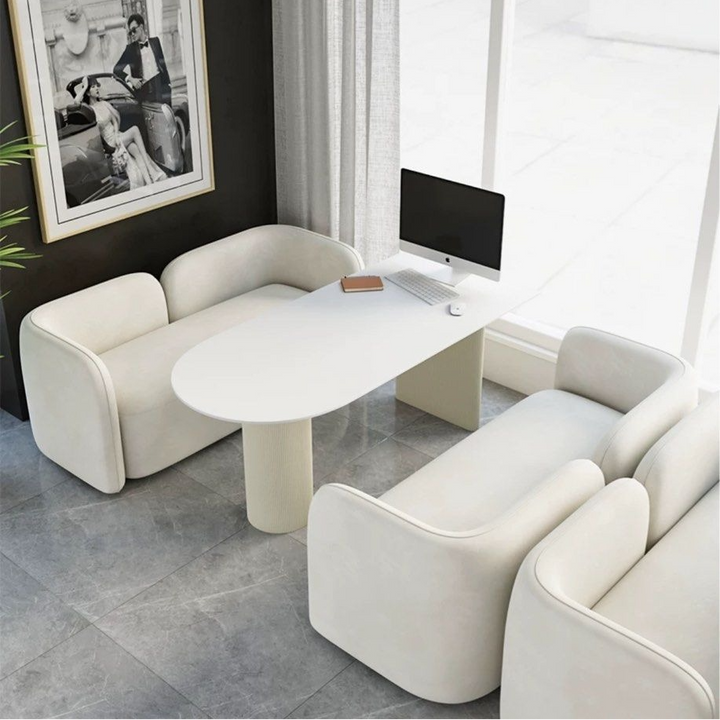 RUIZ Modern Sintered Stone Dining Table & Bench
