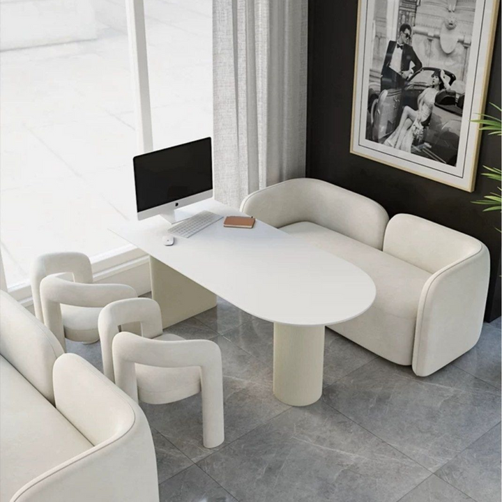 RUIZ Modern Sintered Stone Dining Table & Bench