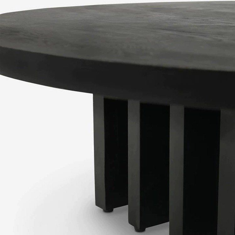 BOJEN Modern Solid Wood Round Coffee Table