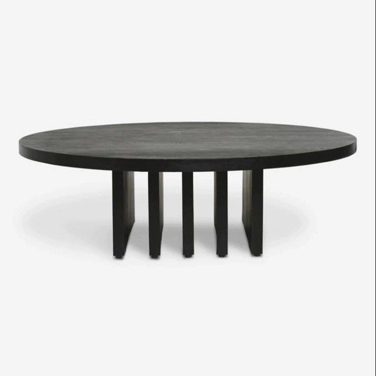 BOJEN Modern Solid Wood Round Coffee Table