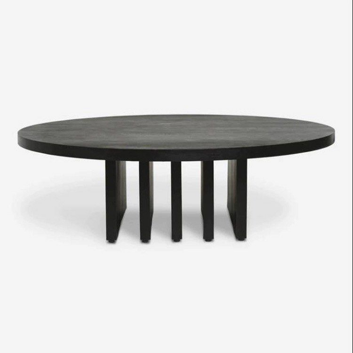 BOJEN Modern Solid Wood Round Coffee Table