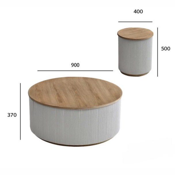 FRANCIS Modern Fluted Coffee Table