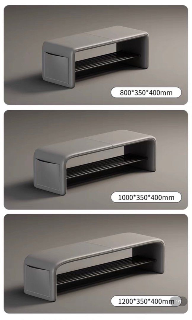 ARNAV Minimalistic Leather Bench