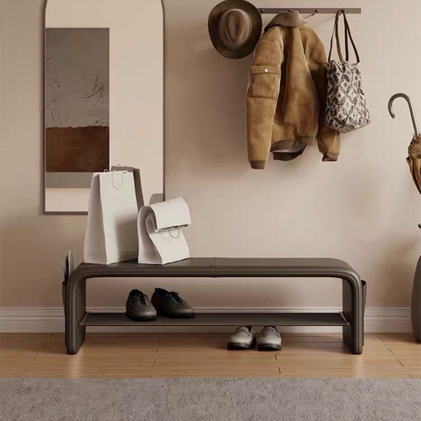 ARNAV Minimalistic Leather Bench