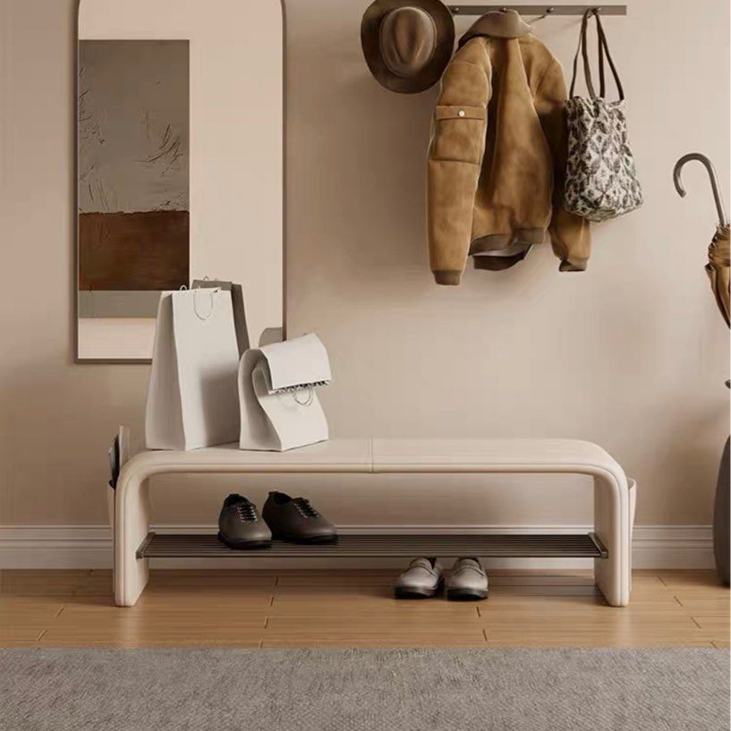 ARNAV Minimalistic Leather Bench