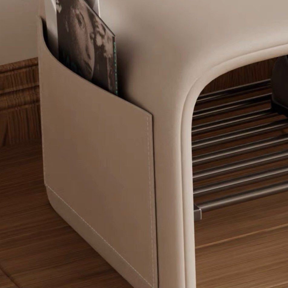 ARNAV Minimalistic Leather Bench