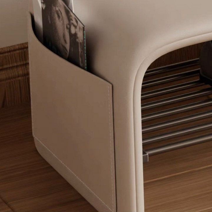 ARNAV Minimalistic Leather Bench