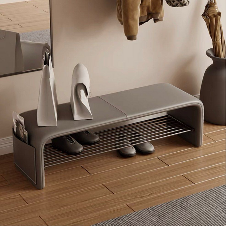 ARNAV Minimalistic Leather Bench