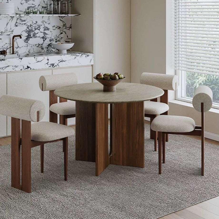 BELTRAN Modern Travertine Dining Table
