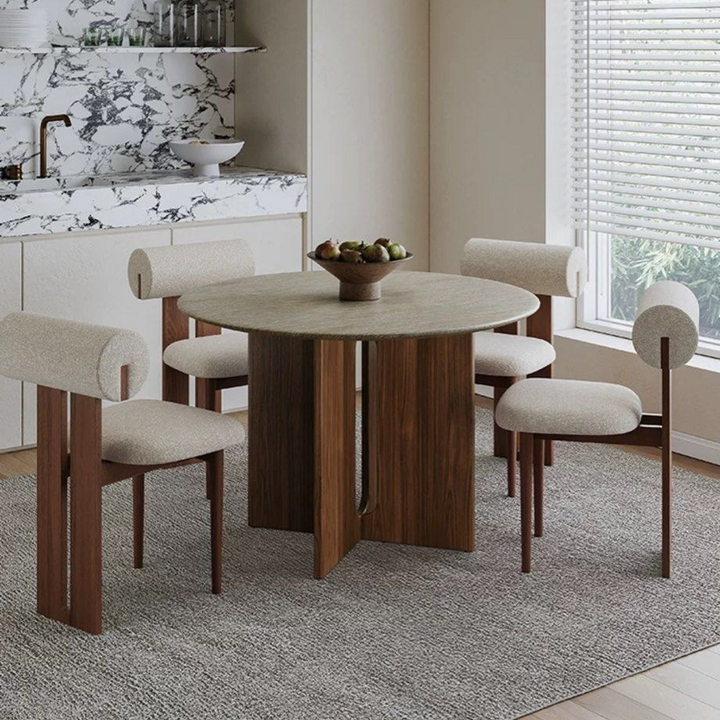 BELTRAN Modern Travertine Dining Table