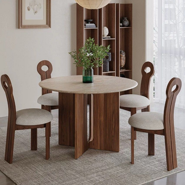 BELTRAN Modern Travertine Dining Table