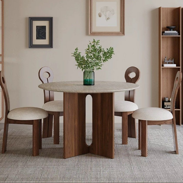 BELTRAN Modern Travertine Dining Table
