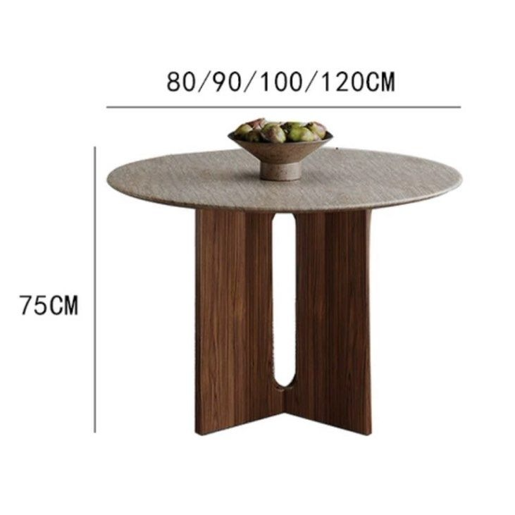 BELTRAN Modern Travertine Dining Table