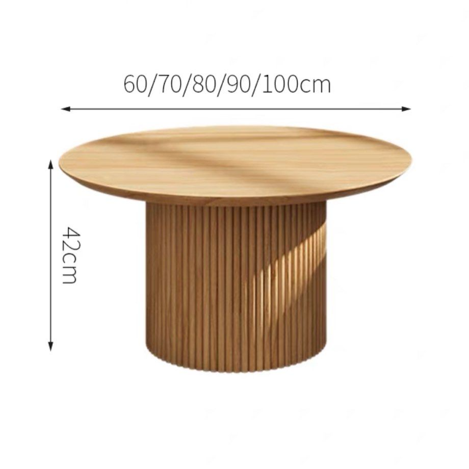 VITOR Solid Wood Round Coffee Table