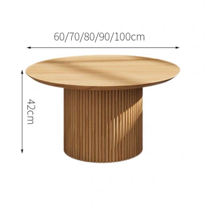 VITOR Solid Wood Round Coffee Table