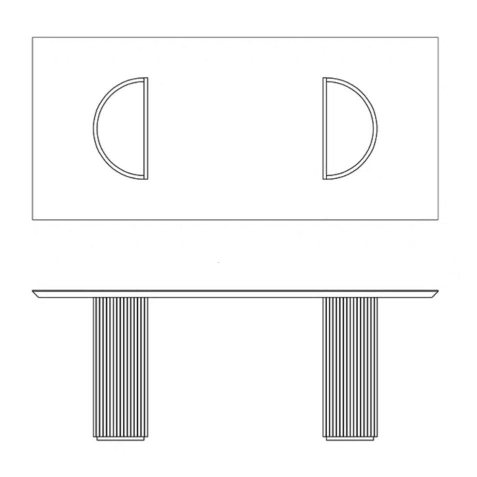 MALLORY Modern Solid Wood Dining Table