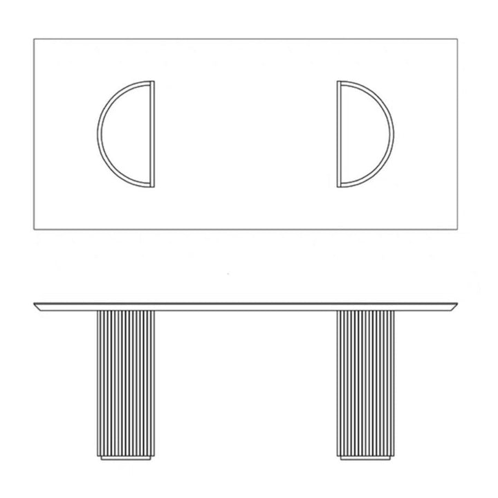 MALLORY Modern Solid Wood Dining Table