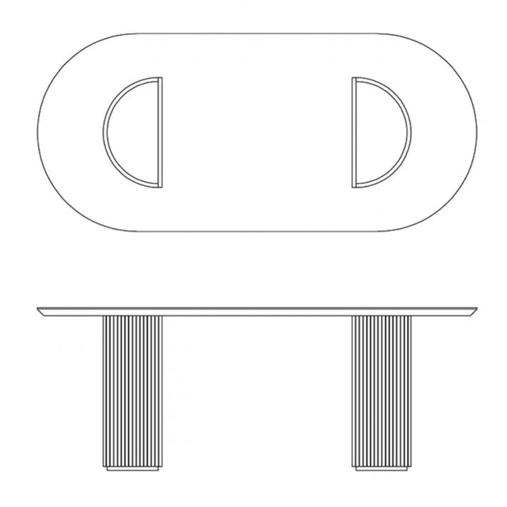 MALLORY Modern Solid Wood Dining Table