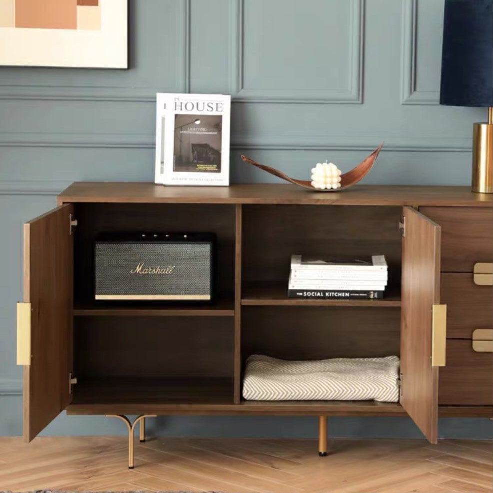 VONTEA Mid-Century Solid Wood Sideboard