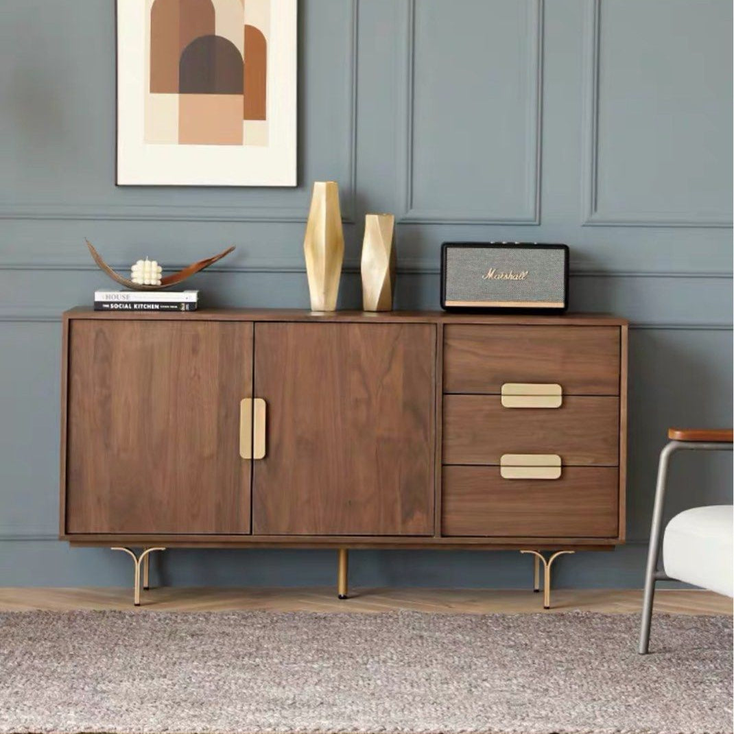 VONTEA Mid-Century Solid Wood Sideboard