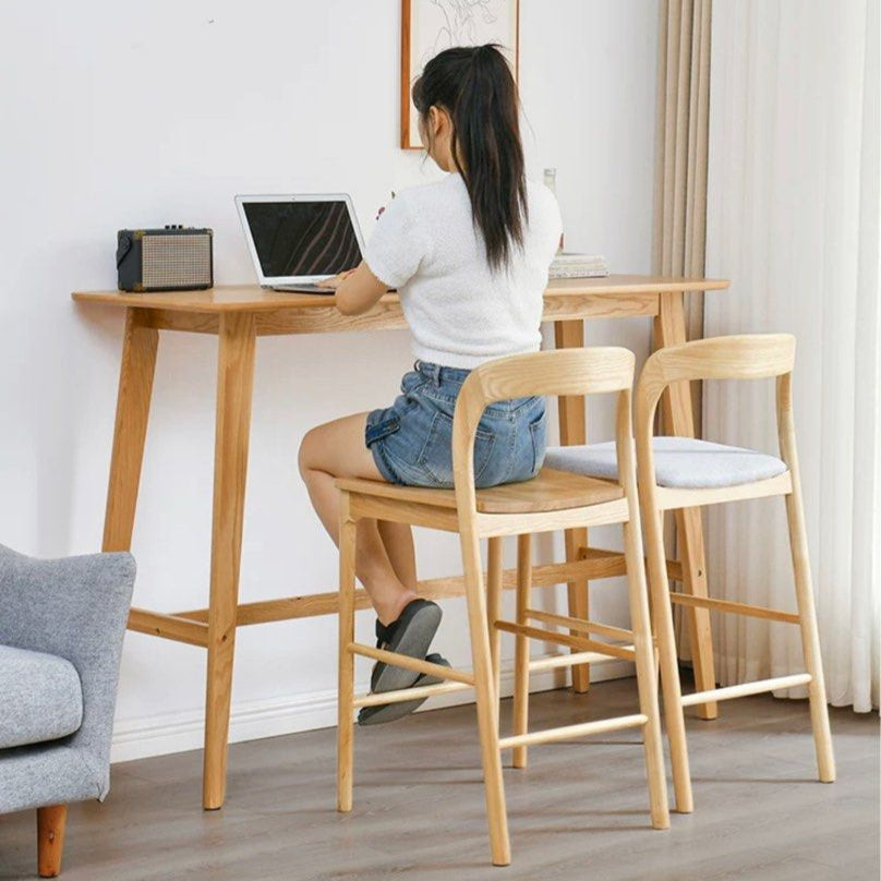 KALDEIF Wood Bar Stool
