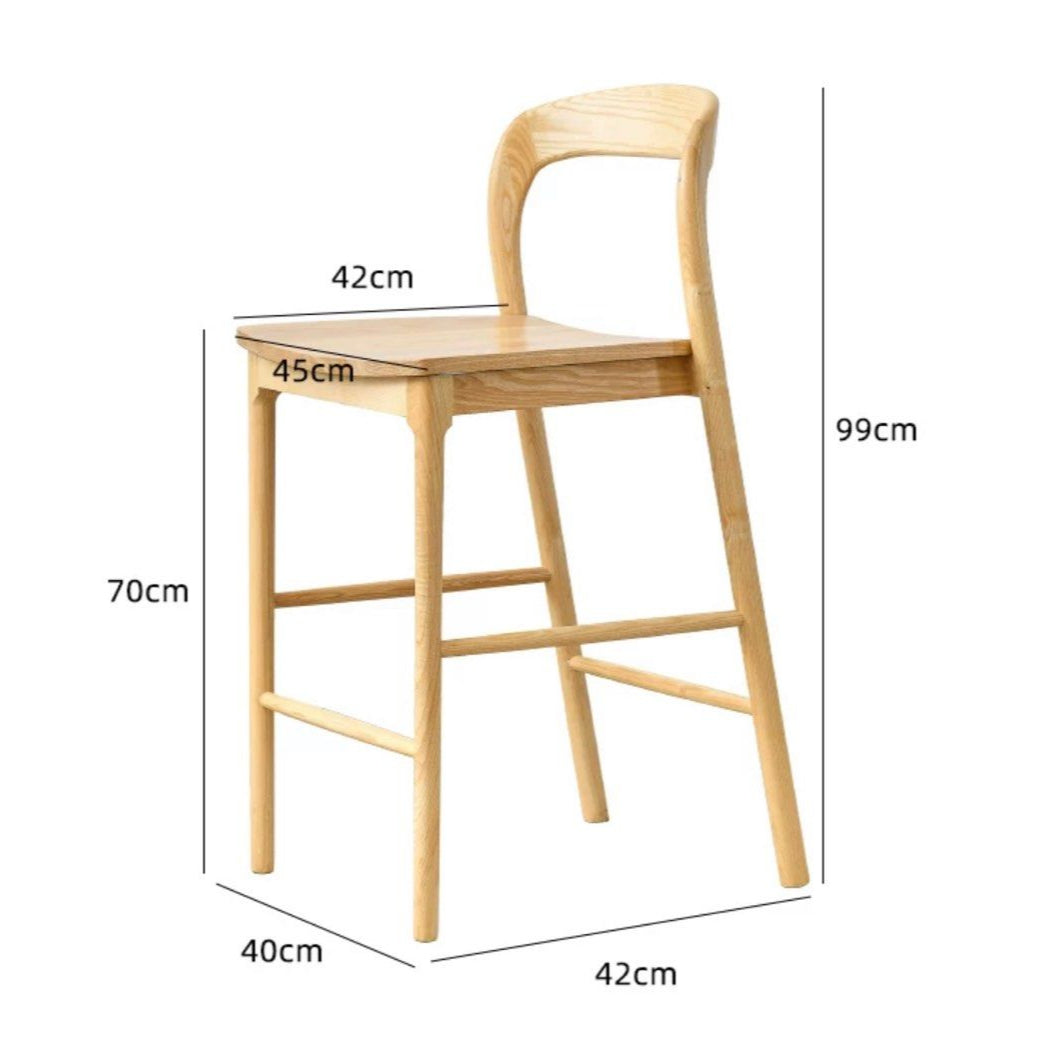 KALDEIF Wood Bar Stool