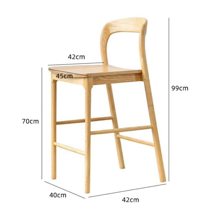 KALDEIF Wood Bar Stool