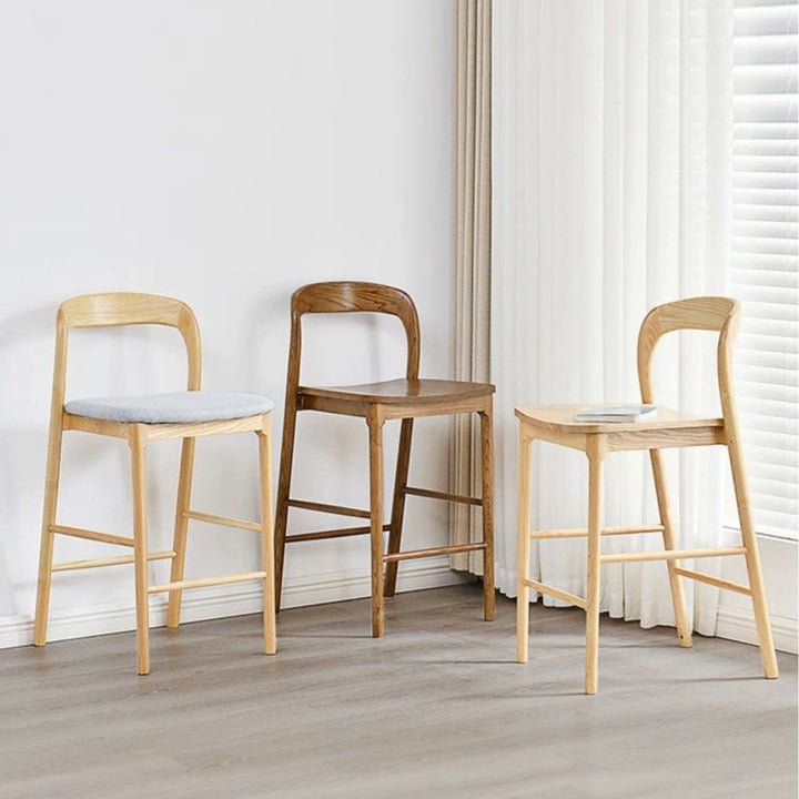 KALDEIF Wood Bar Stool