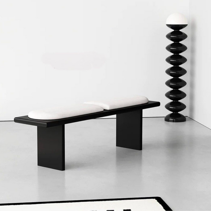 RIKU Modern Solid Wood Leather Bench