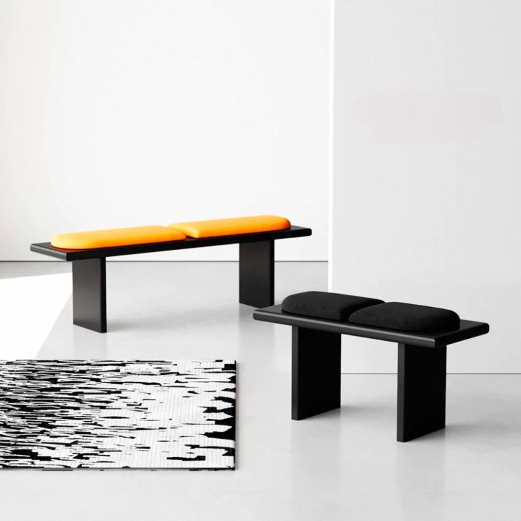 RIKU Modern Solid Wood Leather Bench