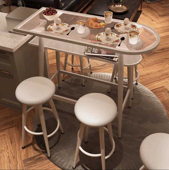 MILLIE Modern Bar Table & Stools With Lights