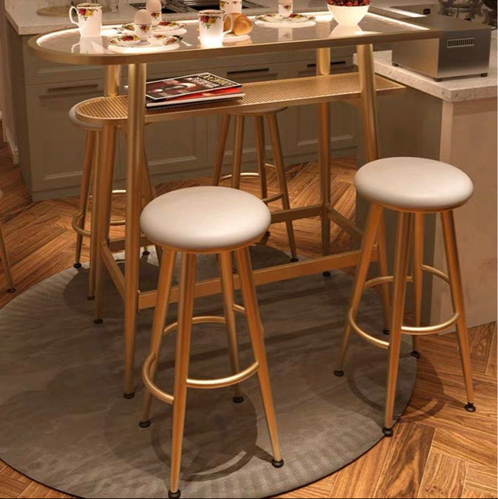 MILLIE Modern Bar Table & Stools With Lights