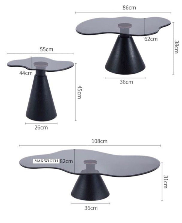 VASILE Modern Glass Coffee Table