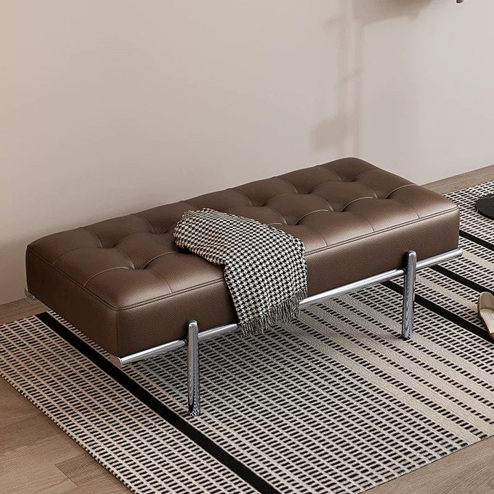 ARLA Modern Leather Bench