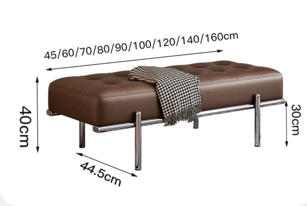 ARLA Modern Leather Bench