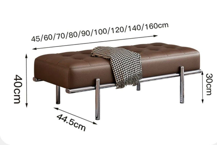 ARLA Modern Leather Bench