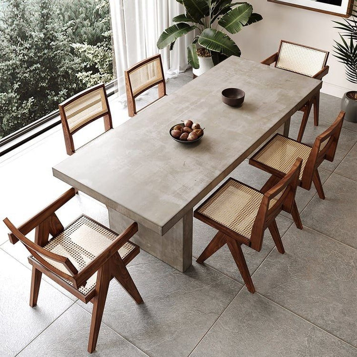 ZANDRA Industrial Concrete Dining Table