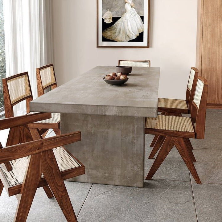 ZANDRA Industrial Concrete Dining Table