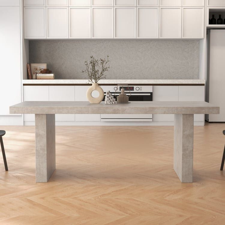 ZANDRA Industrial Concrete Dining Table