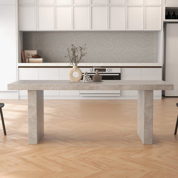 ZANDRA Industrial Concrete Dining Table