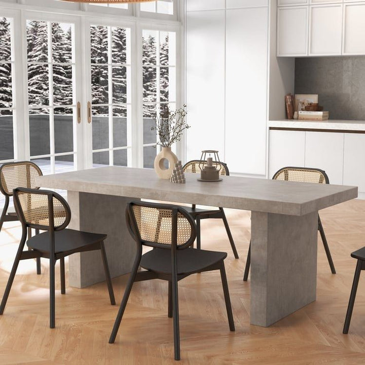 ZANDRA Industrial Concrete Dining Table