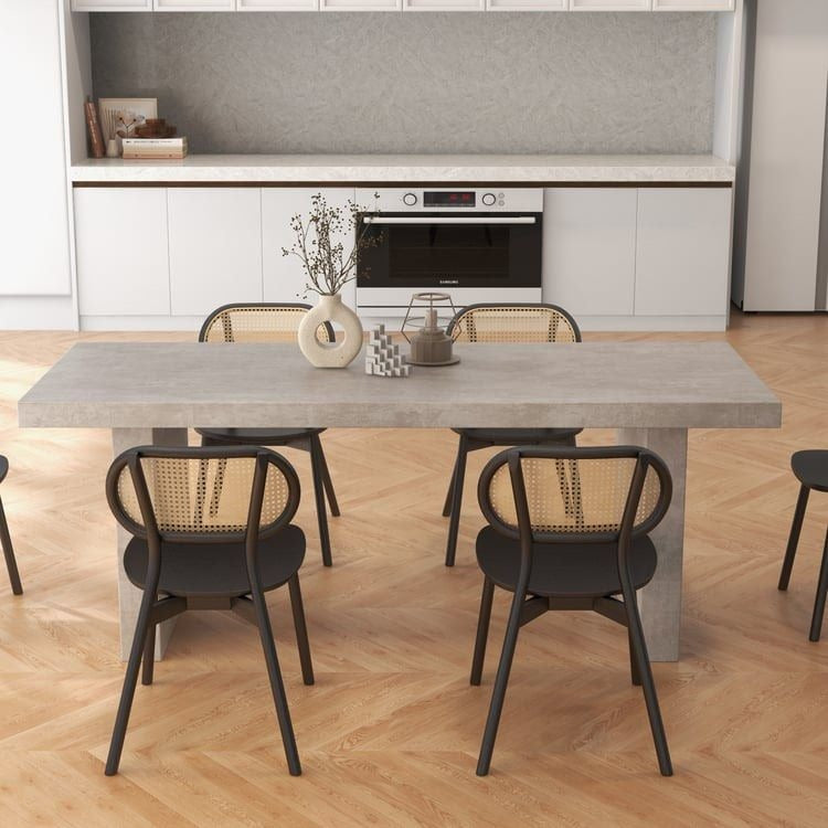 ZANDRA Industrial Concrete Dining Table