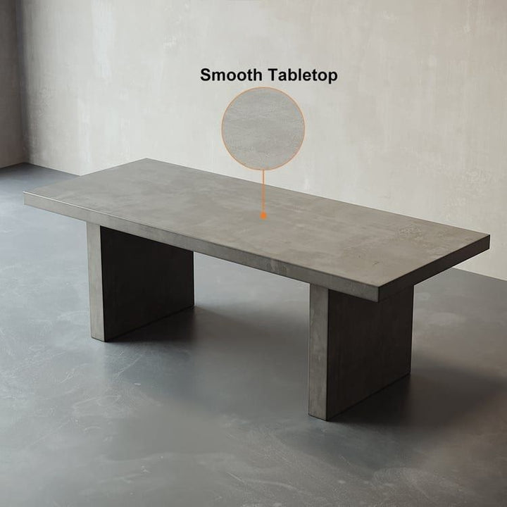 ZANDRA Industrial Concrete Dining Table