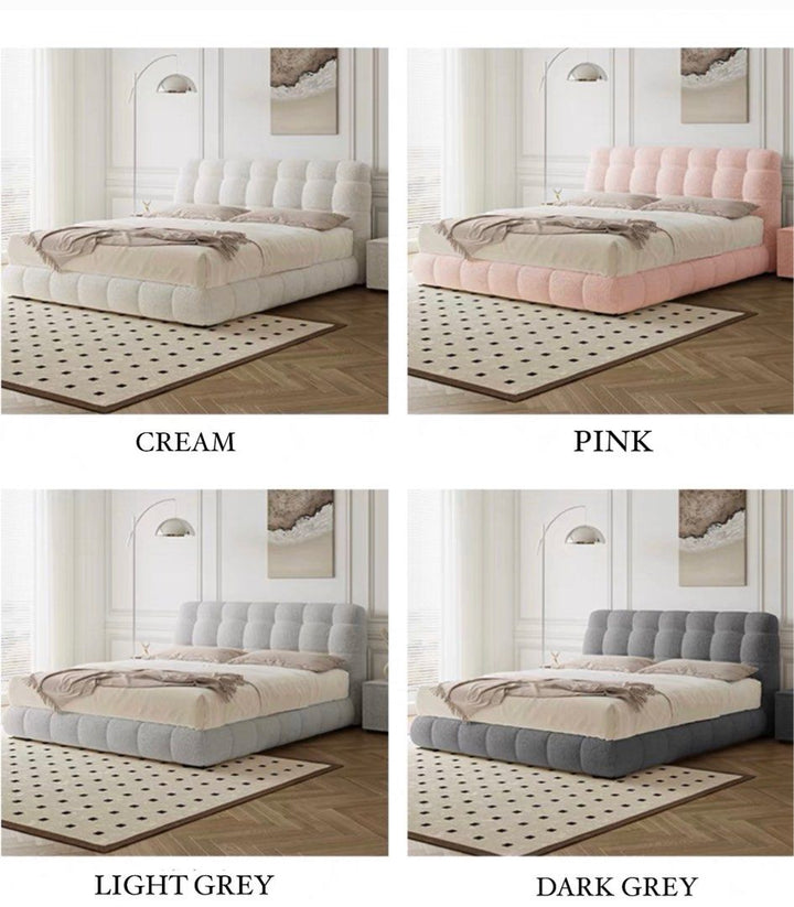 DELINE Modern Boucle Bedframe