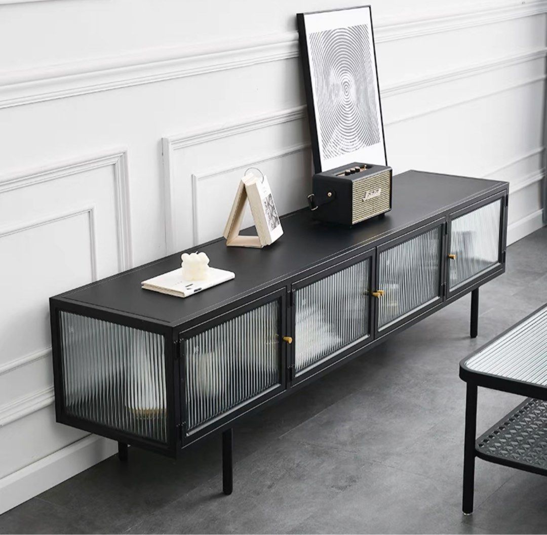 VIZLA Modern Glass TV Console